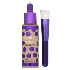 Physicians Formula-youthful wear-spotless foundation and brush SPF 15-medium